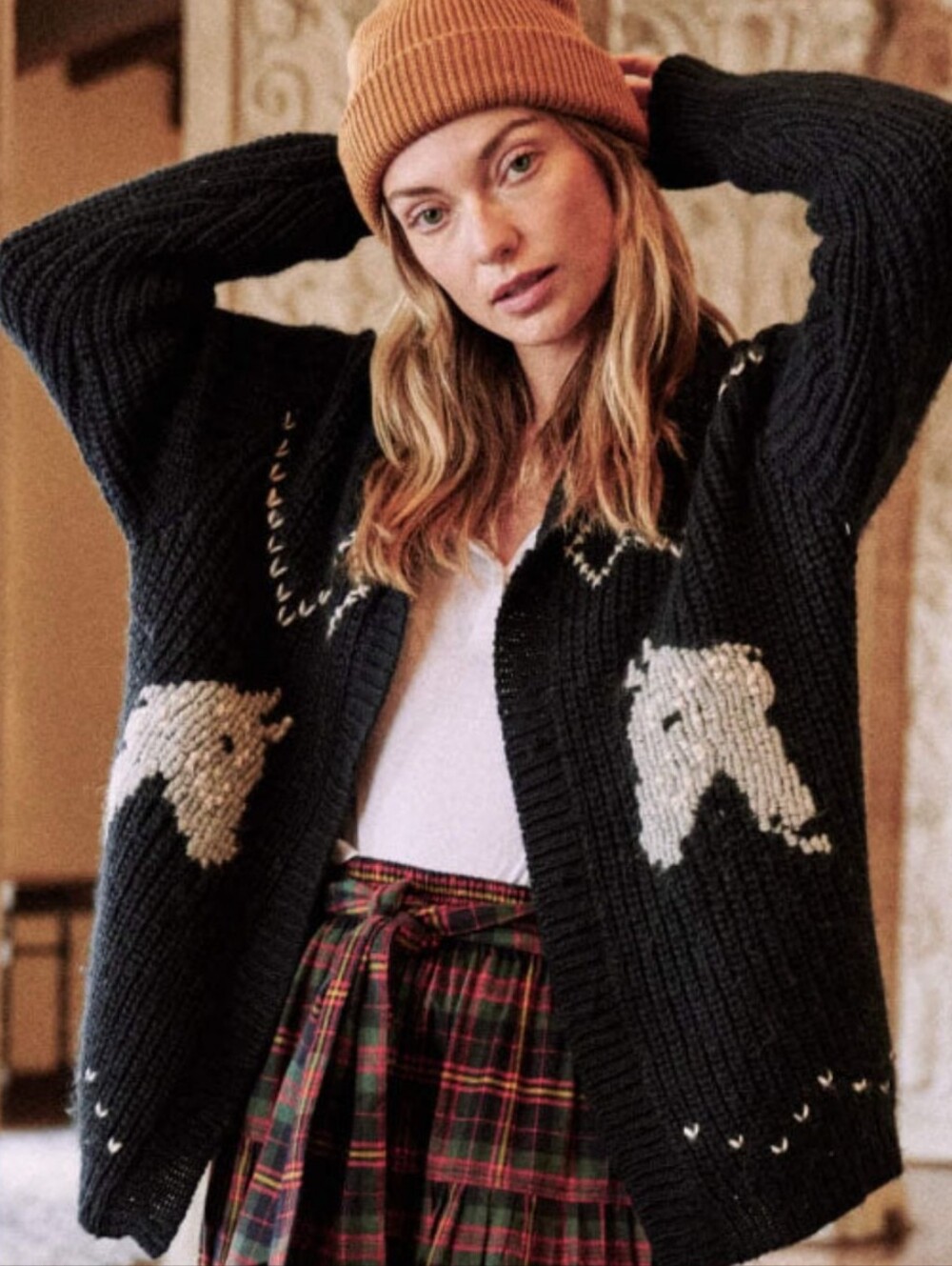 The Great Equestrian Lodge Cardigan In Navy - Picture 16 of 16